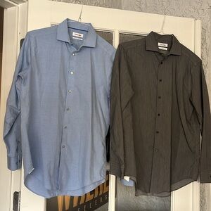 Lot of 2 men’s Calvin Klein Non-Iron Slim Fit shirts 15.5 32/33